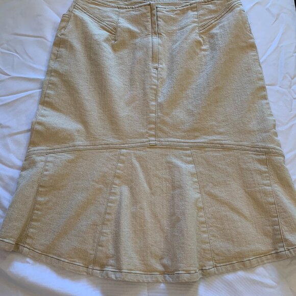 FDJ Vintage Women's Skirt Denim Beige Size 6 - Picture 1 of 4
